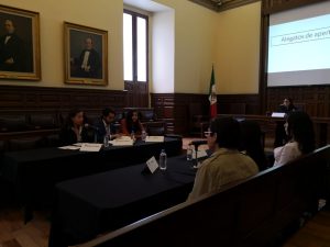 representación de Juicio Oral por nuestros estudiantes en la Feria del libro de Ciencia de la Salud 2018.