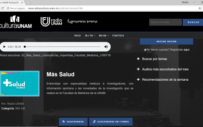 Potcast Radio UNAM: Más Salud, licenciaturas impartidas en la Facultad de Medicina