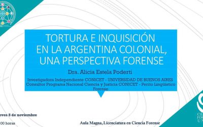 🚨Por motivos de fuerza mayor, se CANCELA este evento.🚨  Conferencia: «Tortura e inquisición en la Argentina colonial, una perspectiva forense».