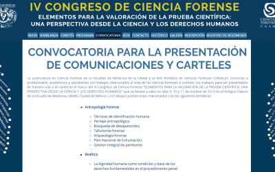 IV CONGRESO DE CIENCIA FORENSE , CONVOCATORIA PARA LA PRESENTACIÓN DE COMUNICACIONES Y CARTELES,