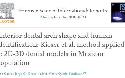 Artículo de la LCF: “Anterior dental arch shape and human identification: Kieser et al. method applied to 2D-3D dental models in Mexican population”
