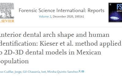 Artículo de la LCF: «Anterior dental arch shape and human identification: Kieser et al. method applied to 2D-3D dental models in Mexican population»