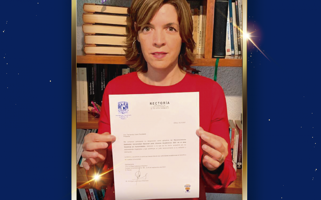 La Comunidad Universitaria de la Licenciatura en Ciencia Forense de la Facultad de Medicina se enorgullece y felicita a la Dra. Fernanda López Escobedo por su merecido Reconocimiento Distinción Universidad Nacional para Jóvenes Académicos.