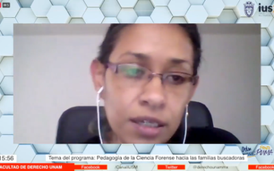 Mundo Forense, invitada: Dra. May-ek Querales Mendoza, tema: “Pedagogía de la ciencia forense hacia las familias buscadoras”.