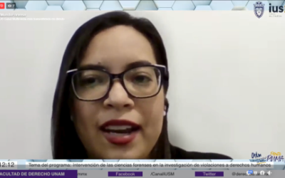 Mundo Forense, invitada: Mtra. Vida E. Gómez Asturias, tema: «Intervención de las ciencias forenses en la investigación de violaciones a Derechos Humanos»
