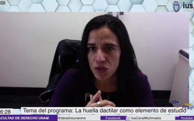 MF, Invitada: Mtra. Chantal Loyzance, Tema: «La huella dactilar como elemento de estudio»