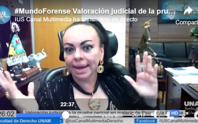 MF, Invitada Magda. Elizabeth Franco Cervantes. Tema: Valoración judicial de la prueba pericial en materia de Psicología Forense
