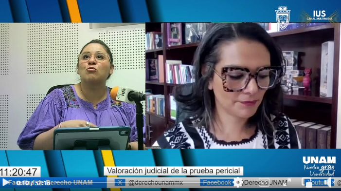 MF, invitada: Magda. Enriqueta Velasco Sánchez, tema: «Valoración judicial de la prueba pericial»